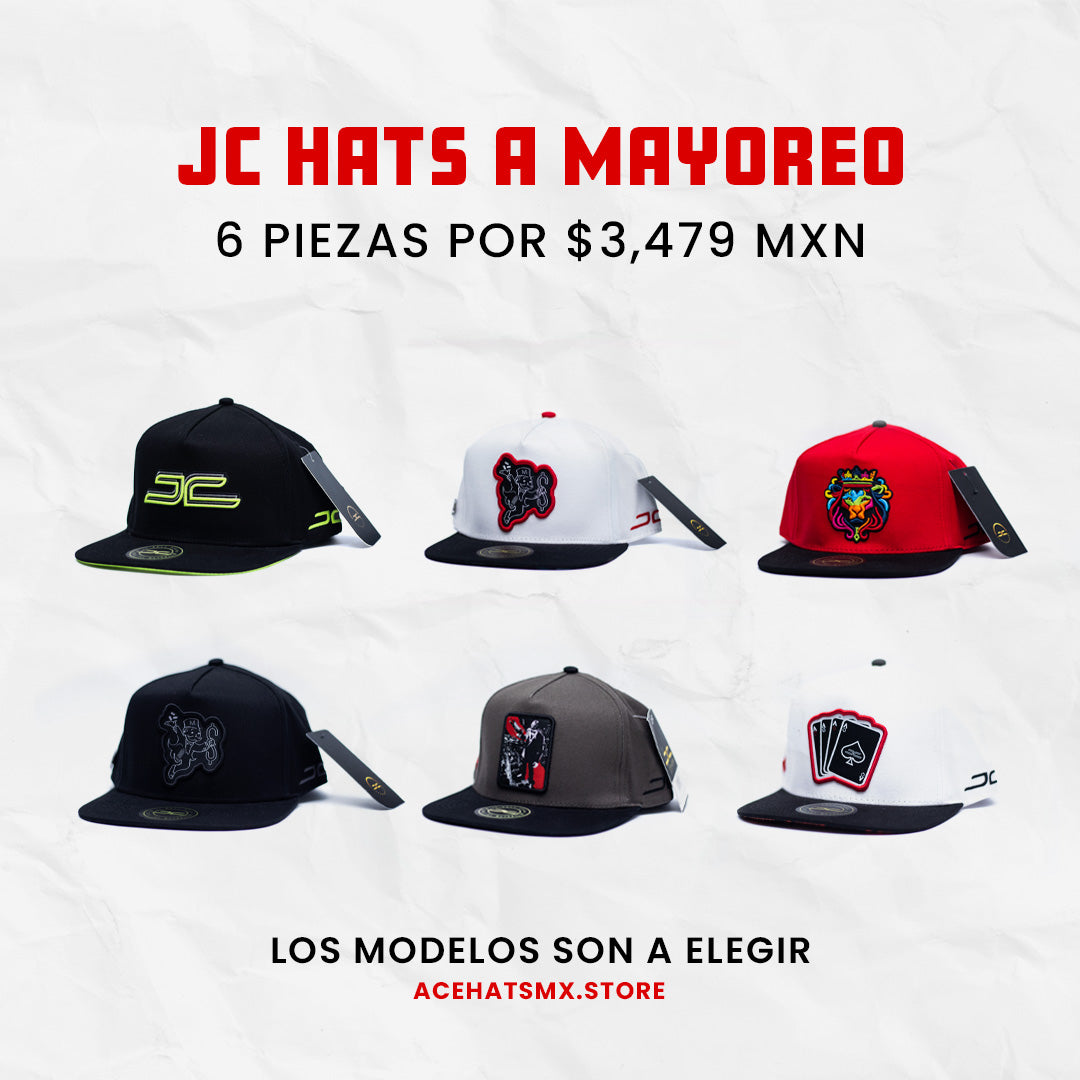 MAYOREO DE 6 GORRAS JC HATS