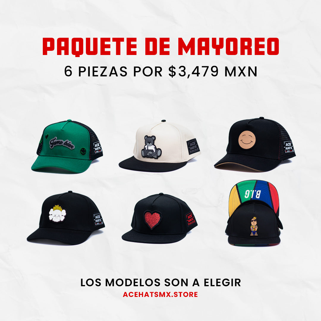 MAYOREO DE 6 GORRAS ACE HATS